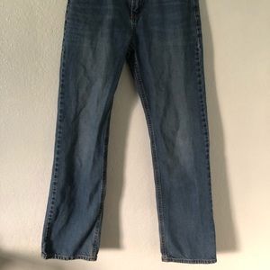 Straight Leg Jeans Medium Dark Wash